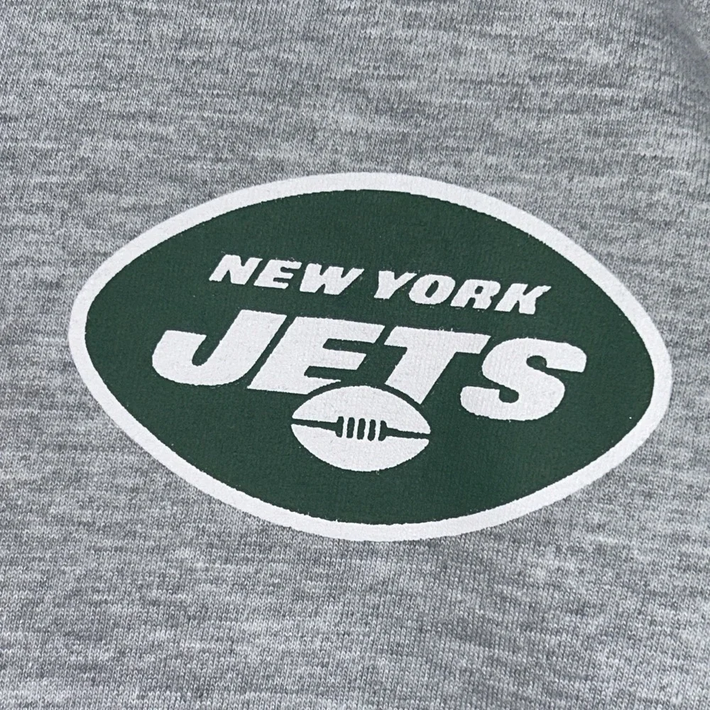 New York Jets Fanatics Hoodie Long Sleeve Mens 3X Gray Pocket NFL Lace